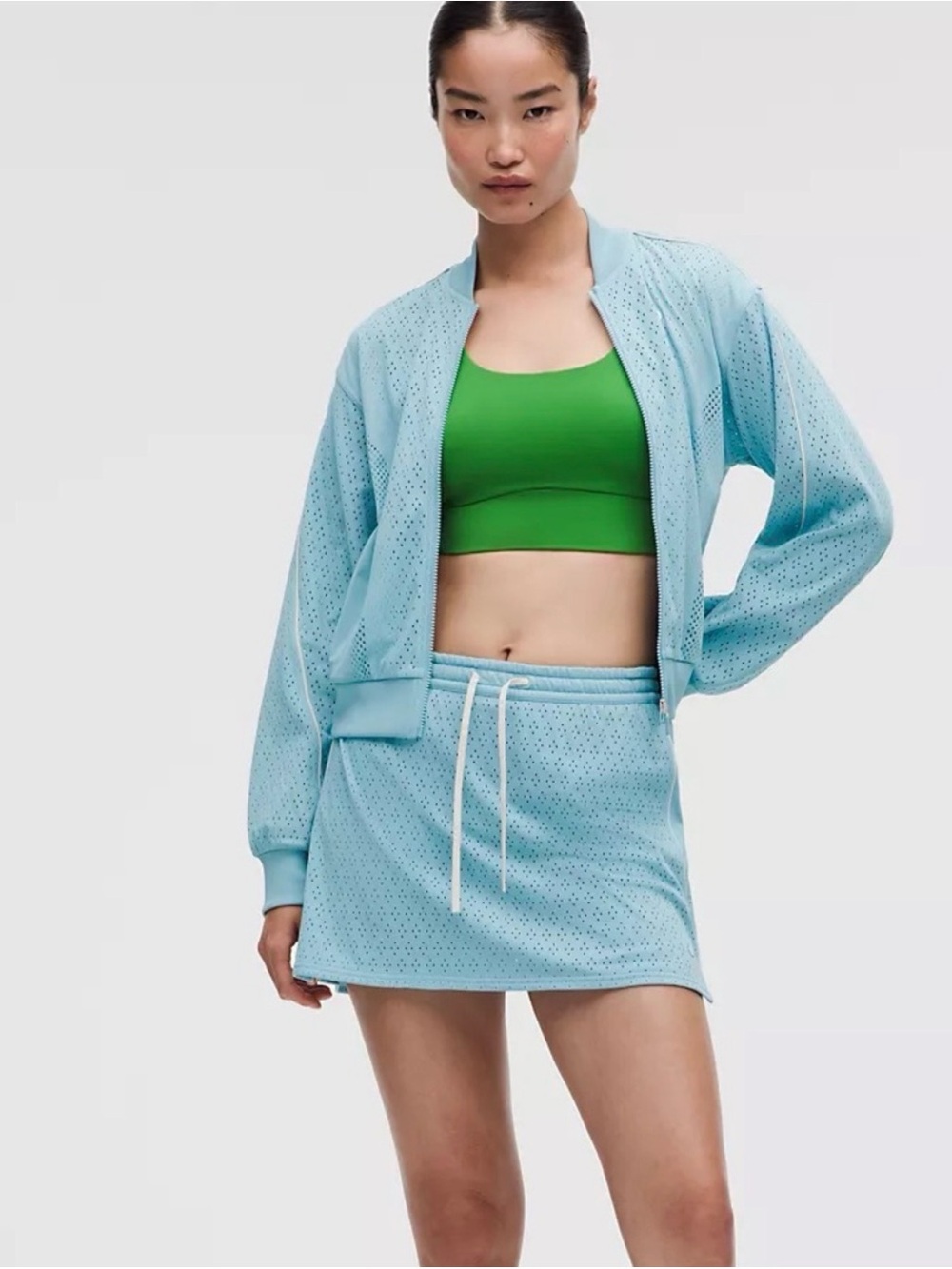 🩵 Lululemon Ace Advantage Knit
Mesh Tennis Skirt Size Seafoam Light Ivory Sz XL